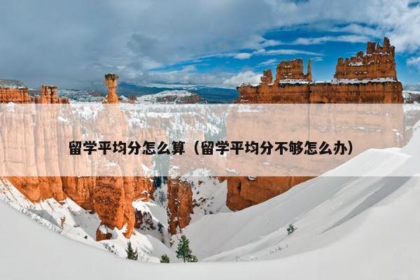 留学平均分怎么算（留学平均分不够怎么办）