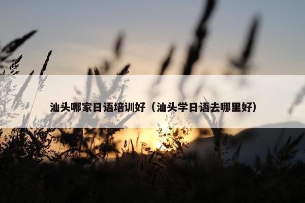 汕头哪家日语培训好（汕头学日语去哪里好）