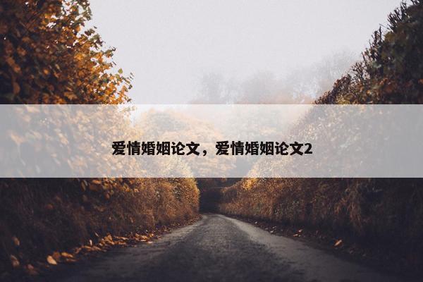 爱情婚姻论文，爱情婚姻论文2