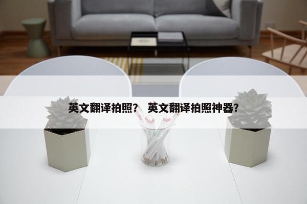 英文翻译拍照？ 英文翻译拍照神器？