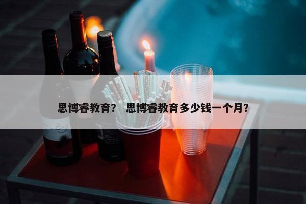 思博睿教育？ 思博睿教育多少钱一个月？