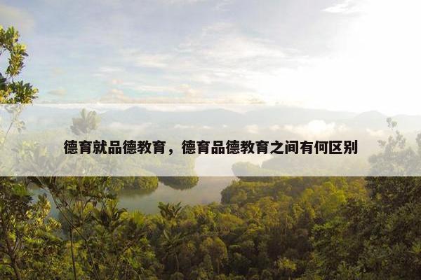 德育就品德教育，德育品德教育之间有何区别