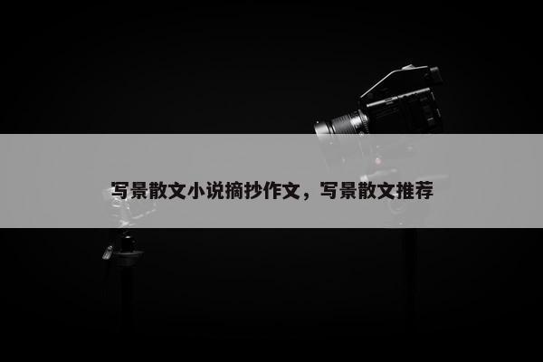 写景散文小说摘抄作文，写景散文推荐