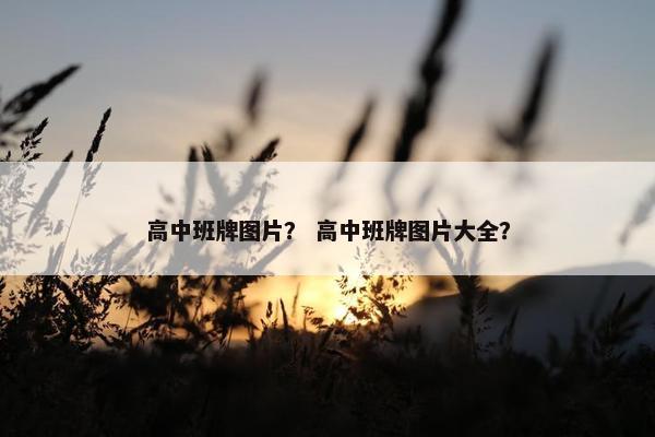 高中班牌图片？ 高中班牌图片大全？
