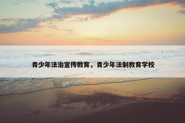 青少年法治宣传教育，青少年法制教育学校