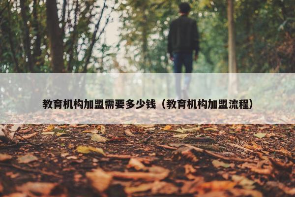 教育机构加盟需要多少钱（教育机构加盟流程）