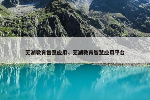 芜湖教育智慧应用，芜湖教育智慧应用平台