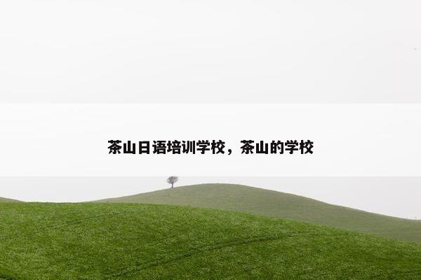 茶山日语培训学校，茶山的学校