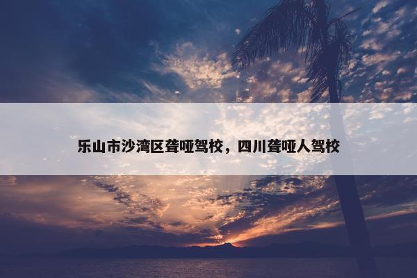 乐山市沙湾区聋哑驾校，四川聋哑人驾校