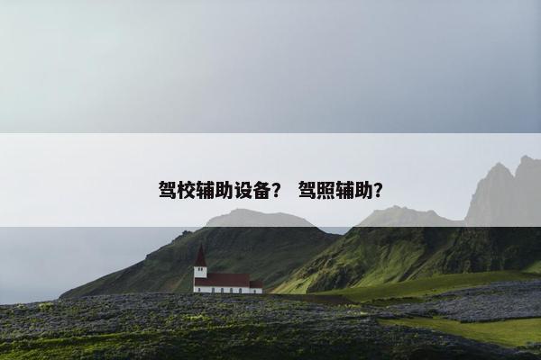 驾校辅助设备？ 驾照辅助？
