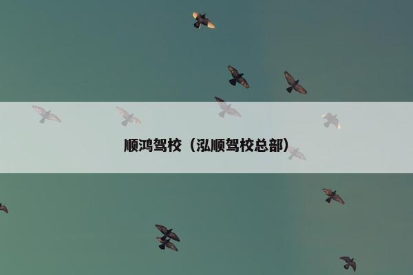 顺鸿驾校（泓顺驾校总部）