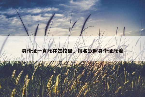 身份证一直压在驾校里，报名驾照身份证压着