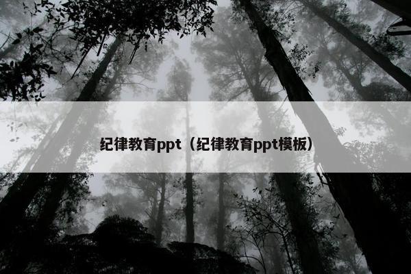 纪律教育ppt（纪律教育ppt模板）