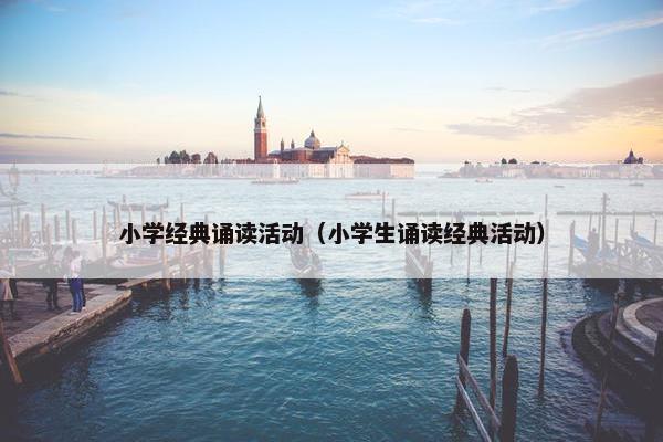 小学经典诵读活动（小学生诵读经典活动）
