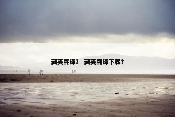 藏英翻译？ 藏英翻译下载？