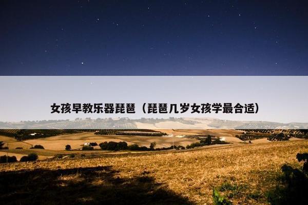 女孩早教乐器琵琶（琵琶几岁女孩学最合适）