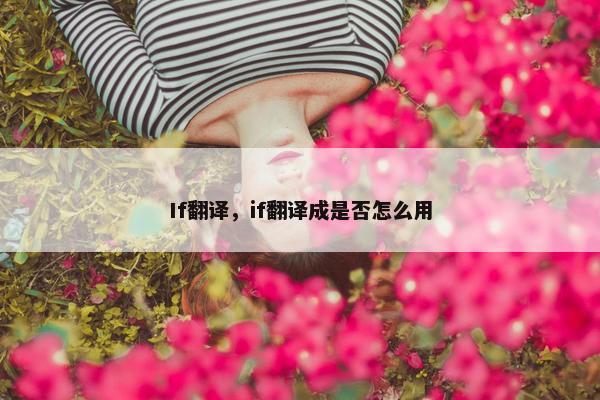 If翻译，if翻译成是否怎么用