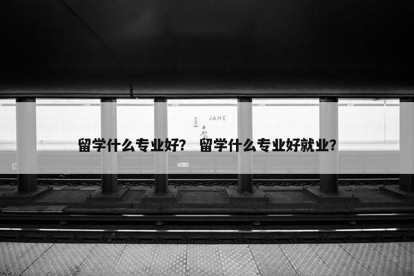 留学什么专业好？ 留学什么专业好就业？