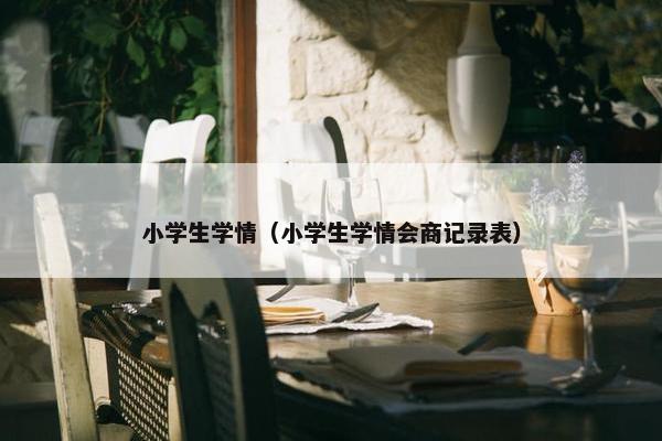 小学生学情（小学生学情会商记录表）