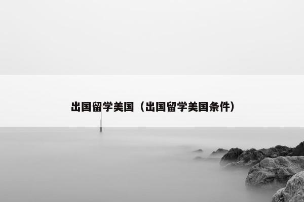 出国留学美国（出国留学美国条件）