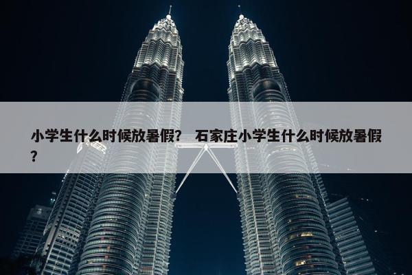 小学生什么时候放暑假？ 石家庄小学生什么时候放暑假？