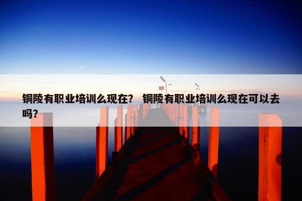 铜陵有职业培训么现在？ 铜陵有职业培训么现在可以去吗？