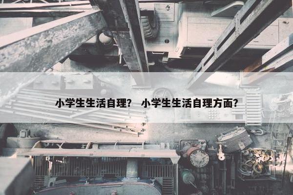 小学生生活自理？ 小学生生活自理方面？