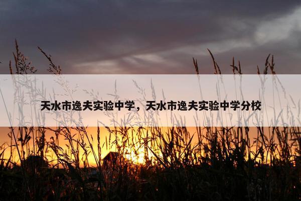 天水市逸夫实验中学，天水市逸夫实验中学分校