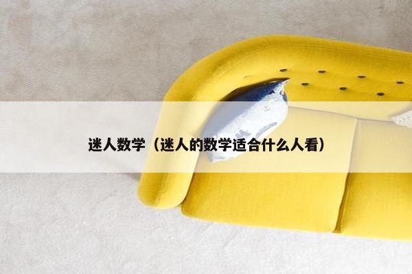 迷人数学（迷人的数学适合什么人看）