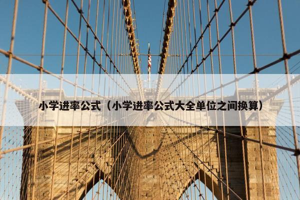 小学进率公式（小学进率公式大全单位之间换算）