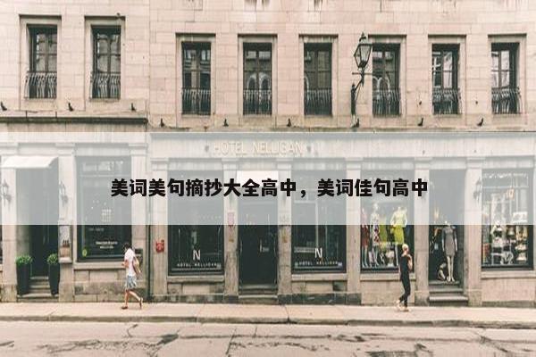 美词美句摘抄大全高中，美词佳句高中