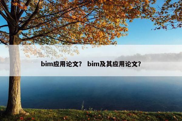 bim应用论文？ bim及其应用论文？