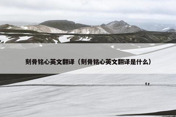刻骨铭心英文翻译（刻骨铭心英文翻译是什么）