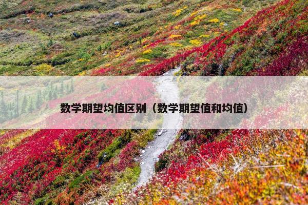 数学期望均值区别（数学期望值和均值）