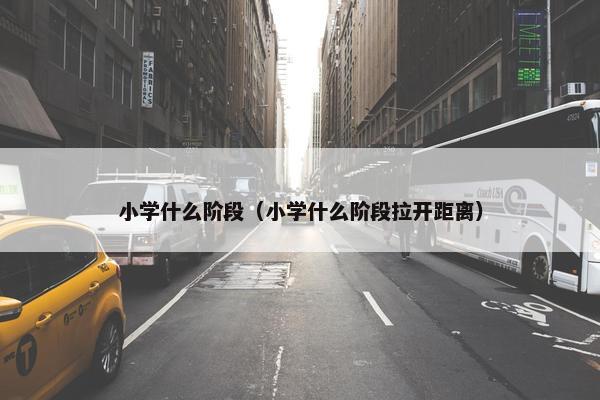 小学什么阶段（小学什么阶段拉开距离）