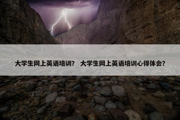 大学生网上英语培训？ 大学生网上英语培训心得体会？