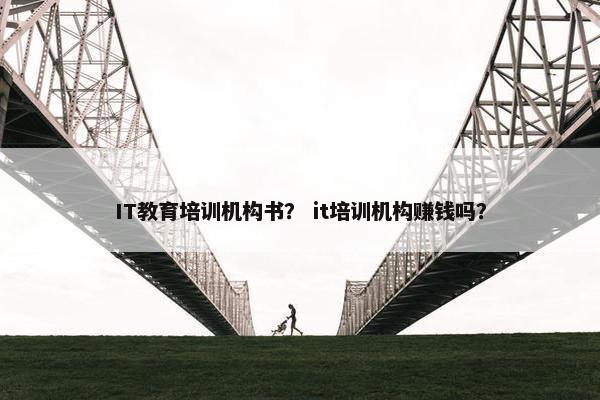 IT教育培训机构书？ it培训机构赚钱吗？