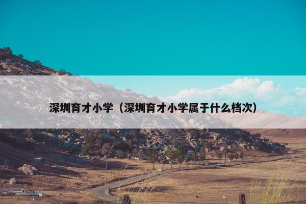 深圳育才小学（深圳育才小学属于什么档次）