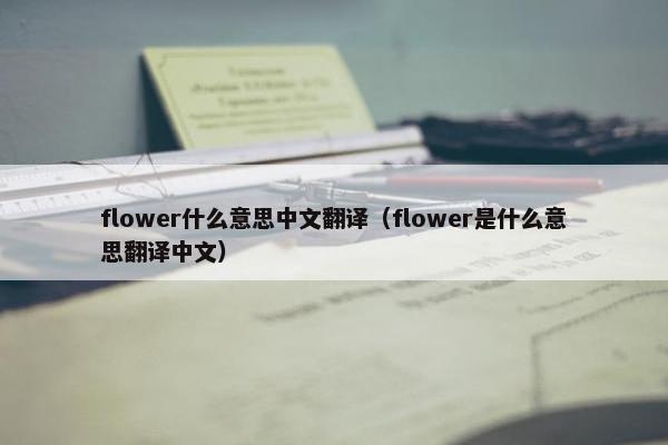flower什么意思中文翻译（flower是什么意思翻译中文）