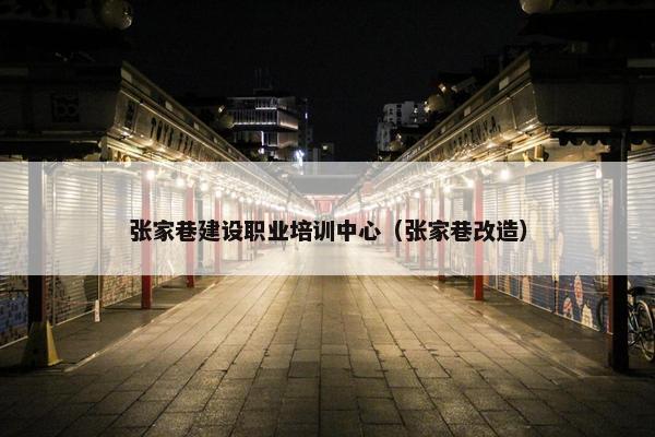 张家巷建设职业培训中心（张家巷改造）