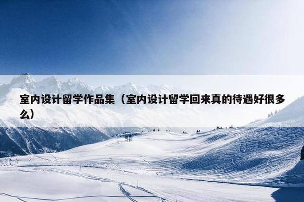 室内设计留学作品集（室内设计留学回来真的待遇好很多么）
