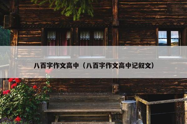 八百字作文高中（八百字作文高中记叙文）