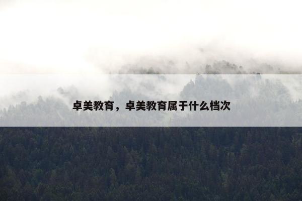 卓美教育，卓美教育属于什么档次