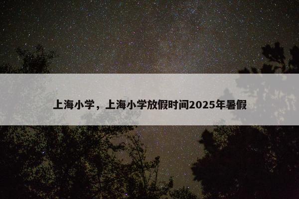 上海小学，上海小学放假时间2025年暑假