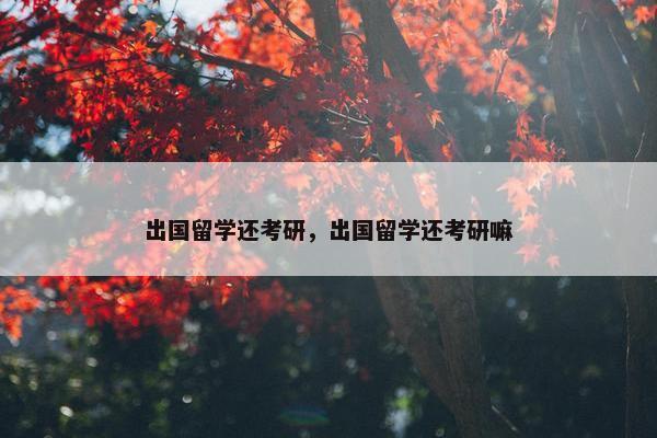 出国留学还考研，出国留学还考研嘛