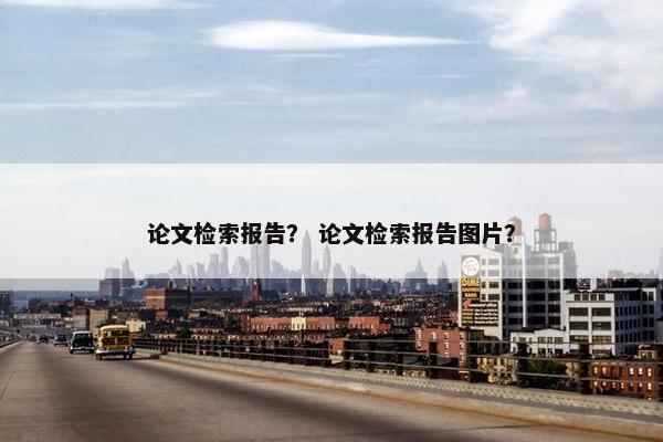论文检索报告？ 论文检索报告图片？