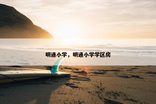 明通小学，明通小学学区房