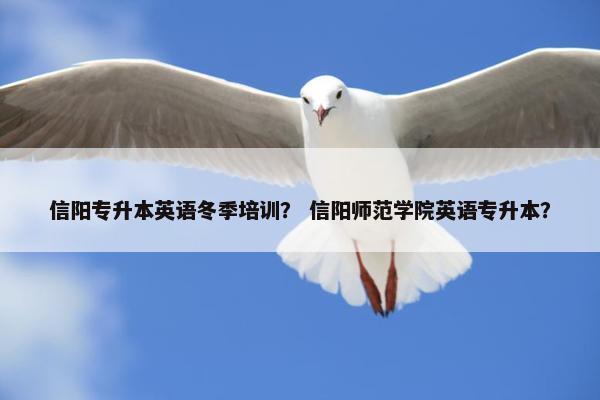 信阳专升本英语冬季培训？ 信阳师范学院英语专升本？
