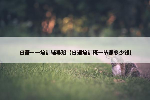 日语一一培训辅导班（日语培训班一节课多少钱）