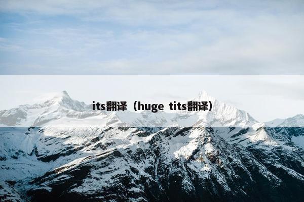 its翻译（huge tits翻译）